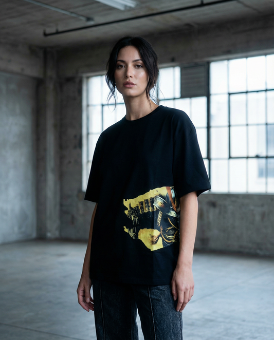 EDIZIONE GRAFICA #2 | Maglietta oversize premium nera