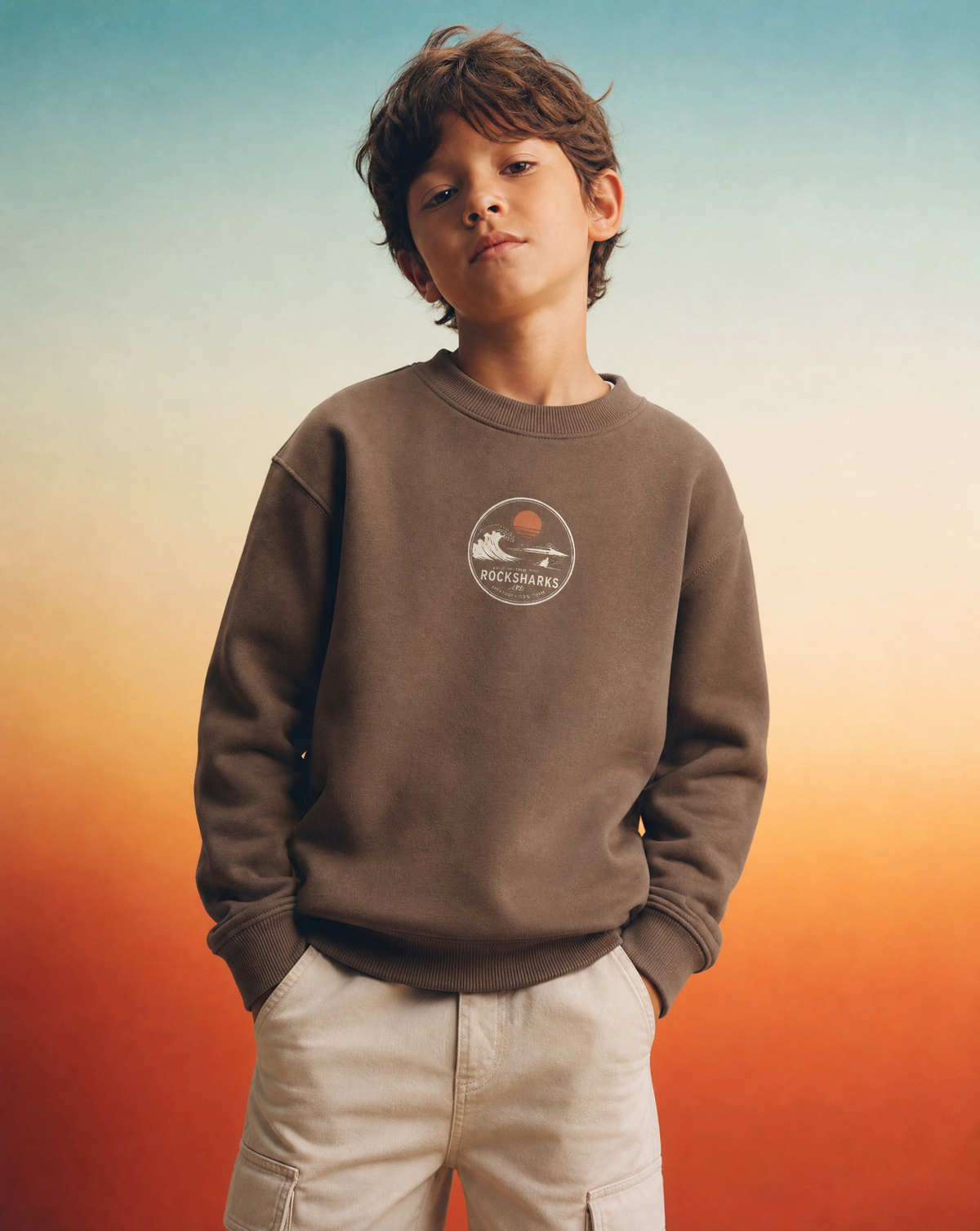 Rock Sharks | Felpa oversize di cotone organico
