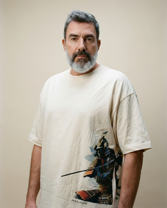 BATTLE SPIRIT | Maglietta oversize di cotone naturale non sbiancato
