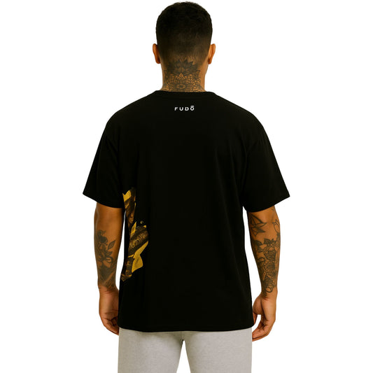 FUDO, FUDO ABBIGLIAMENTO DI LUSSO, T-SHIRT GRAFICA ISPIRATA AL GIAPPONE, FUDO STREETWEAR, DISCIPLINA IN KANJI, ABBIGLIAMENTO SOSTENIBILE, T-SHIRT GRAFICA FUDO, MAGLIA GIAPPONESE, MAGLIA DI COTONE TRASPIRANTE
